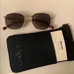 Le Specs polarized sunglasses with gold rim